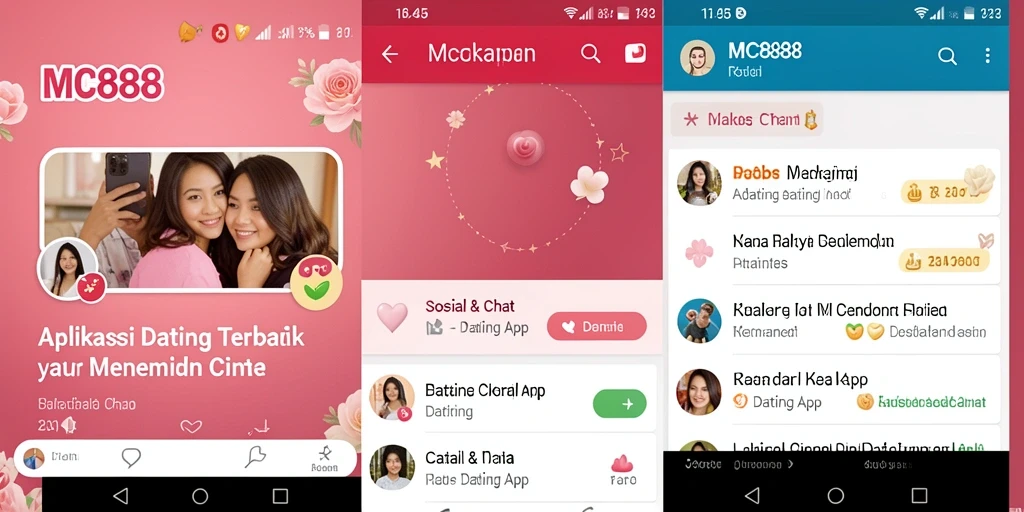 Tampilan antarmuka utama aplikasi MC888 yang modern dan menarik.