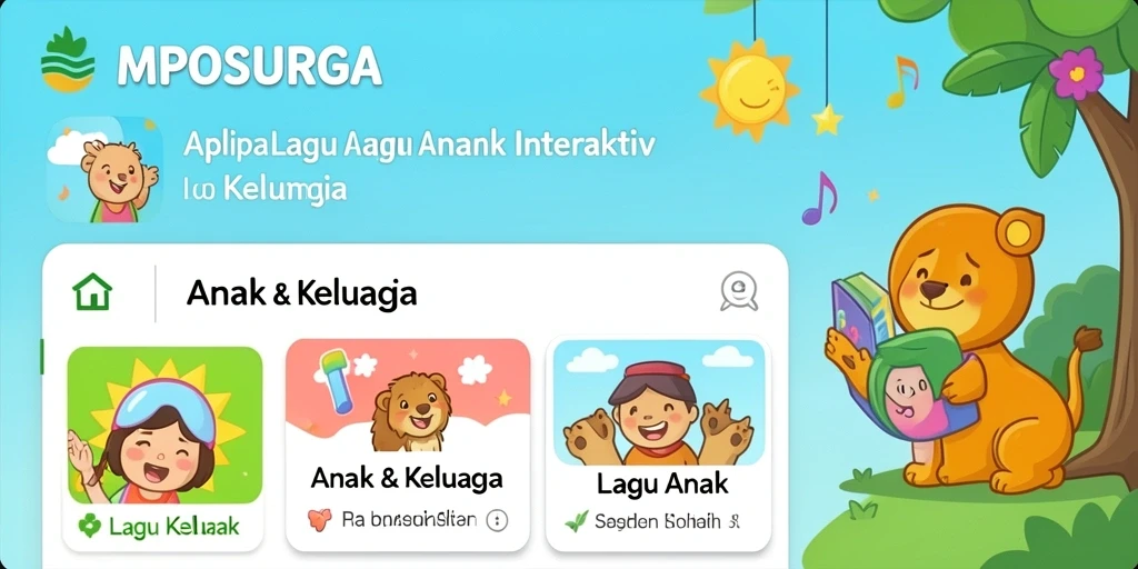 Tampilan antarmuka ceria dan fungsional dari MPOSURGA.