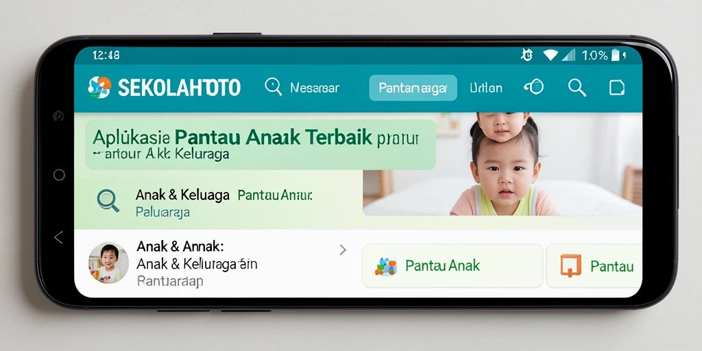Antarmuka SEKOLAHTOTO yang mudah digunakan untuk Pantau Anak.