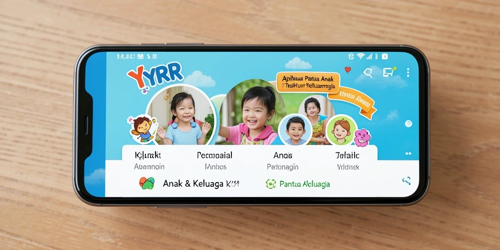 Tampilan antarmuka YYRR yang menarik dan mudah digunakan untuk memantau anak.