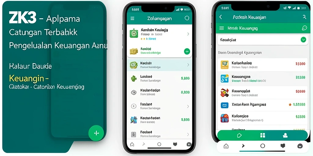 Screenshot aplikasi ZK3 yang menunjukkan fitur catatan keuangan yang intuitif.