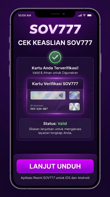 Tampilan kanal resmi sov777